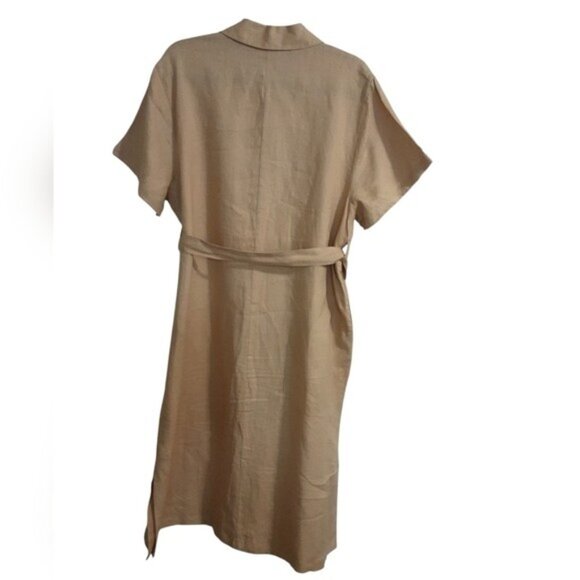 Vintage The primary linen maxi dress khakis button down women 10 vacation casual - Picture 4 of 11